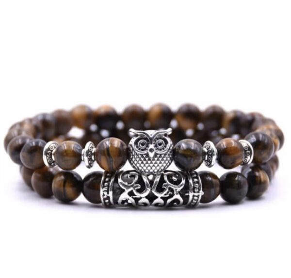 Men fashion Owl Bracelet Stone Bracelets