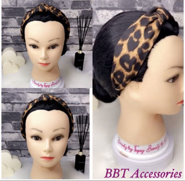 Leopard Ladies Cross Knot Headband